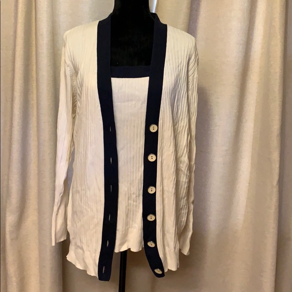 2piece Navy and Cream twinset by Old Navy